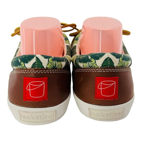 Bucketfeet Mens Tropical Leaf Print Sneakers Size 10 Canvas & Faux Leather - Picture 6 of 13